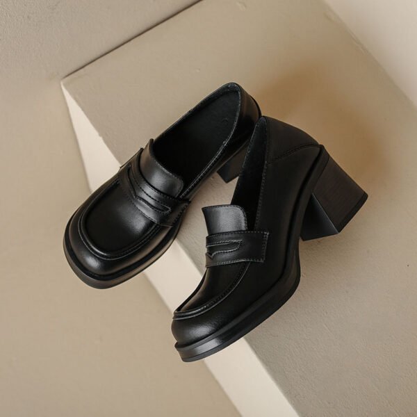 CHIKO Halla Square Toe Block Heels Loafers Shoes - Image 2