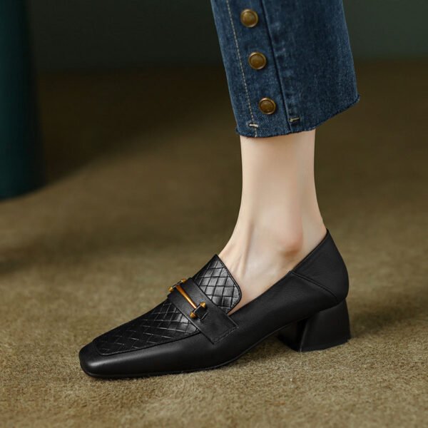 CHIKO Imena Square Toe Block Heels Loafers Shoes - Image 2