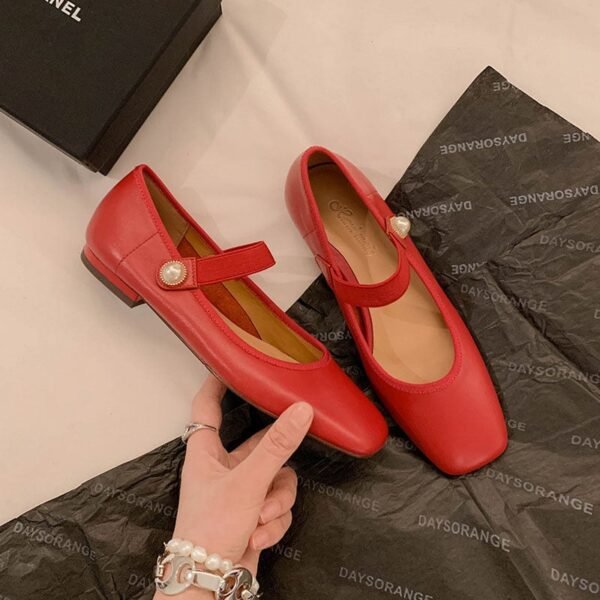 CHIKO Neema Square Toe Block Heels Mary Jane Flats