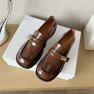 CHIKO Mashavu Square Toe Block Heels Loafers Shoes