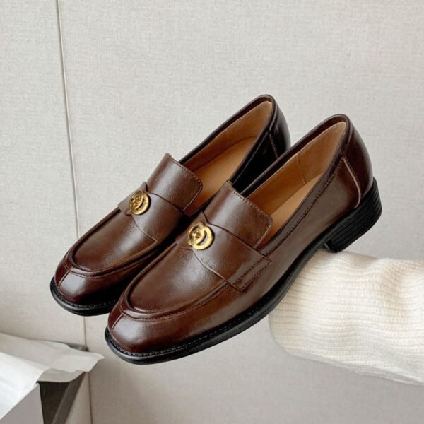 CHIKO Nuru Round Toe Block Heels Loafers Shoes
