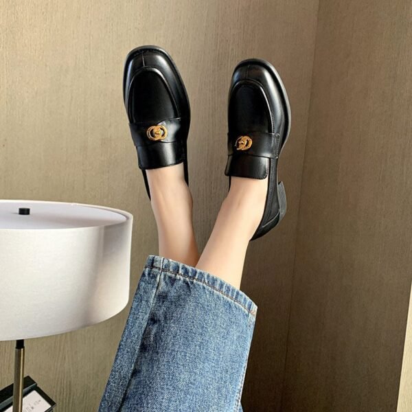 CHIKO Nuru Round Toe Block Heels Loafers Shoes - Image 2