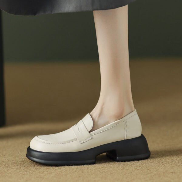 CHIKO Radhiya Round Toe Block Heels Loafers Shoes - Image 2