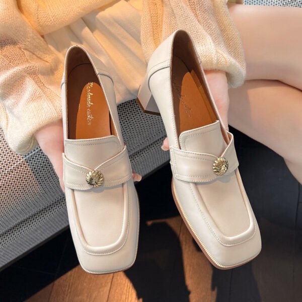 CHIKO Shukura Square Toe Block Heels Loafers Shoes - Image 2