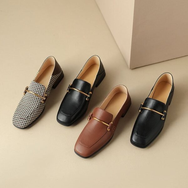 CHIKO Akeisha Square Toe Block Heels Loafers Shoes - Image 2