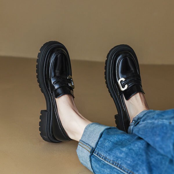CHIKO Shakima Round Toe Block Heels Loafers Shoes - Image 2