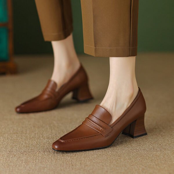 CHIKO Alaysha Square Toe Block Heels Loafers Shoes - Image 2