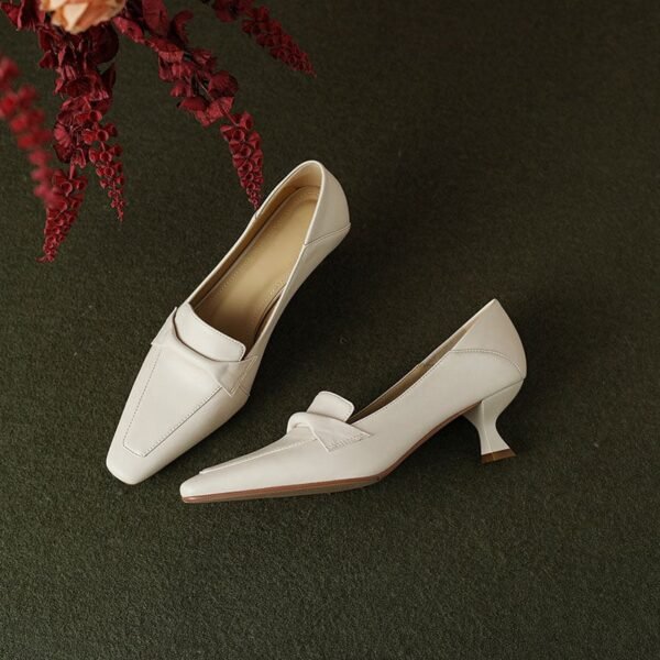 CHIKO Alexane Square Toe Kitten Heels Loafers Shoes - Image 2