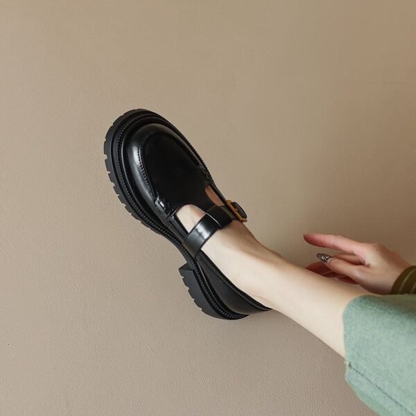 CHIKO Alexus Round Toe Block Heels T-Strap Shoes - Image 2