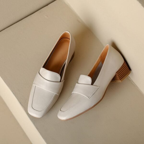 CHIKO Sanura Square Toe Block Heels Loafers Shoes - Image 2
