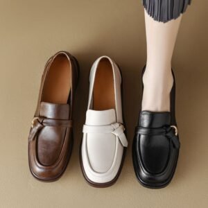 CHIKO Amberley Square Toe Block Heels Loafers Shoes