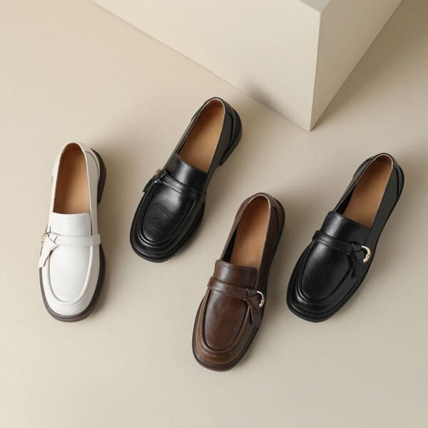 CHIKO Amberley Square Toe Block Heels Loafers Shoes - Image 2