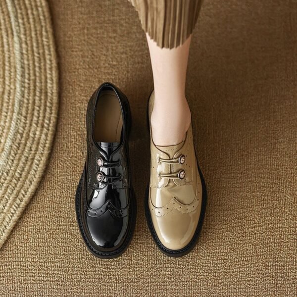 CHIKO Bea Round Toe Block Heels Oxfords Shoes