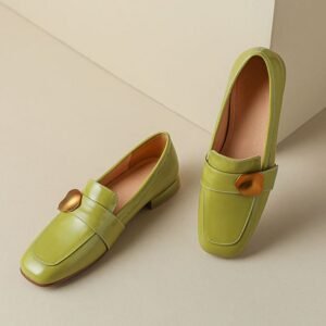 CHIKO Blondie Square Toe Block Heels Loafers Shoes