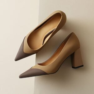 CHIKO Braelyn Pointy Toe Block Heels Pumps Shoes