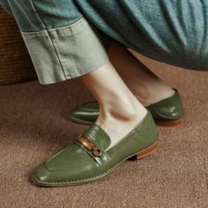CHIKO Brieann Square Toe Block Heels Loafers Shoes