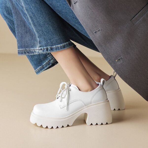 CHIKO Donielle Square Toe Block Heels Oxfords Shoes