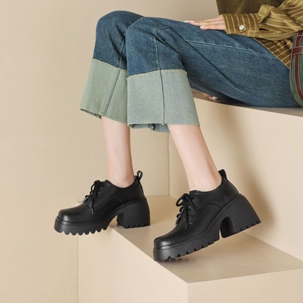 CHIKO Donielle Square Toe Block Heels Oxfords Shoes - Image 2