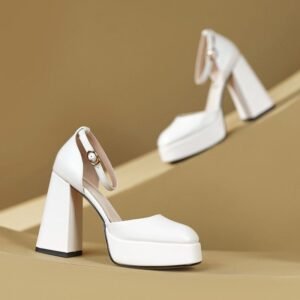 CHIKO Deandrea Square Toe Block Heels Pumps Shoes