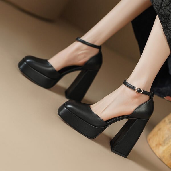 CHIKO Deandrea Square Toe Block Heels Pumps Shoes - Image 2