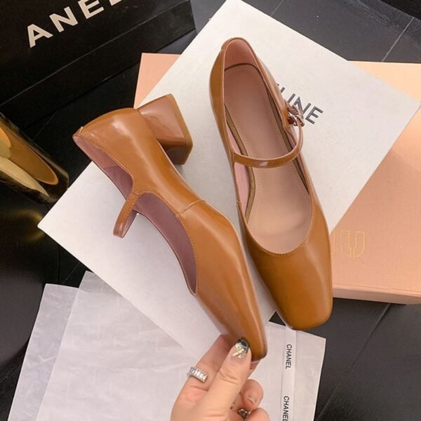 CHIKO Dedra Square Toe Block Heels Mary Jane Shoes - Image 2