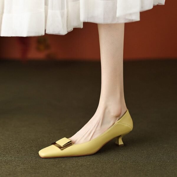 CHIKO Brooklyn Square Toe Kitten Heels Pumps Shoes