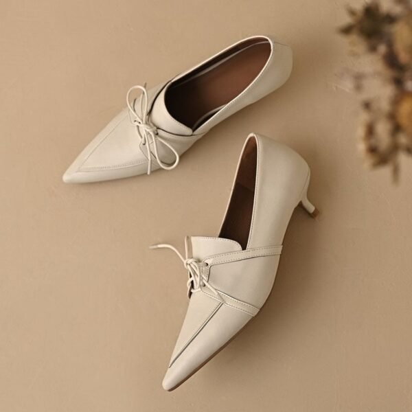 CHIKO Coralee Pointy Toe Kitten Heels Oxfords Shoes - Image 2
