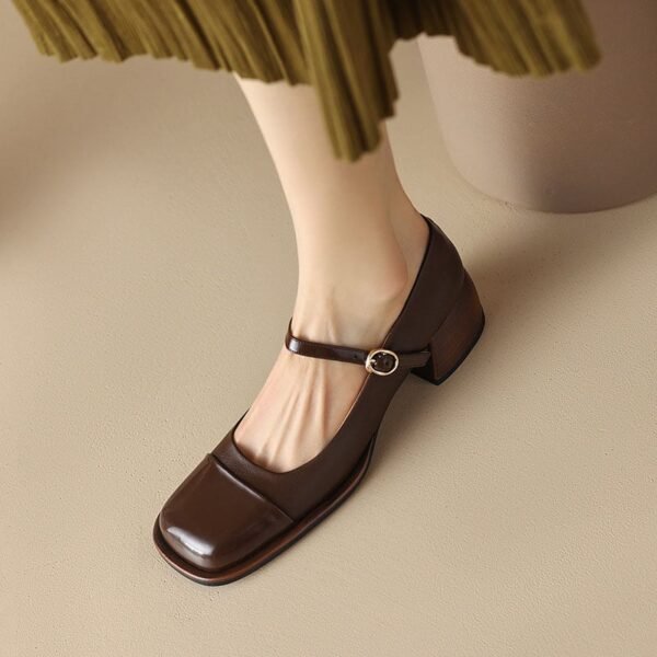 CHIKO Cheyla Square Toe Block Heels Mary Jane Shoes - Image 2