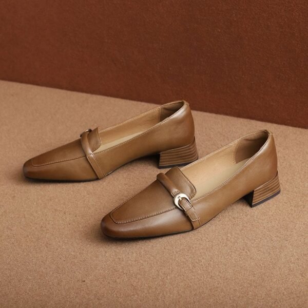 CHIKO Chantara Square Toe Block Heels Loafers Shoes - Image 2