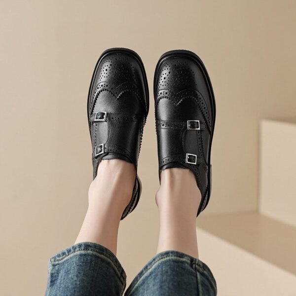 CHIKO Dakayla Square Toe Block Heels Oxfords Shoes - Image 2
