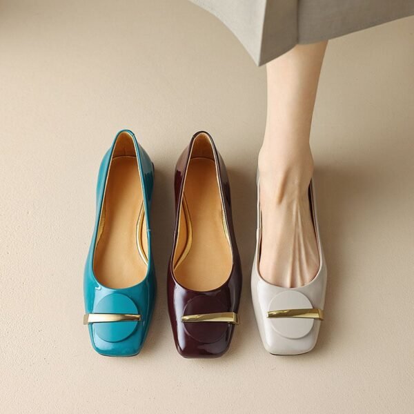 CHIKO Chessa Square Toe Block Heels Pumps Shoes - Image 2