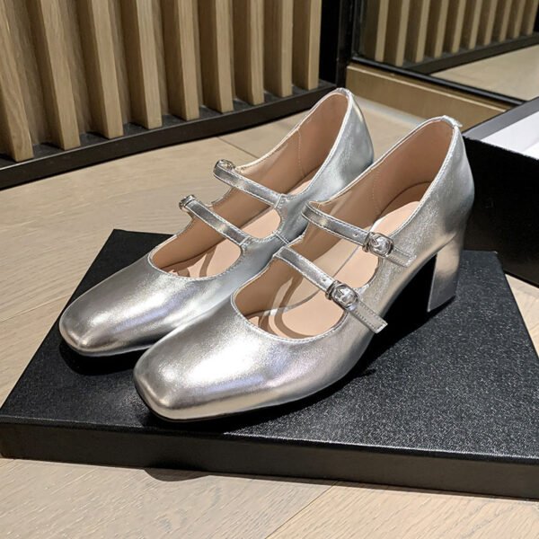CHIKO Daisia Square Toe Block Heels Mary Jane Shoes - Image 2
