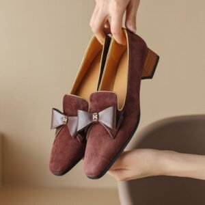 CHIKO Darnisha Square Toe Block Heels Loafers Shoes