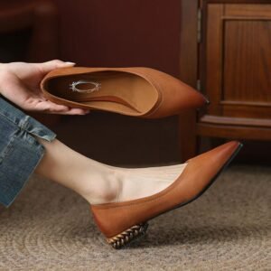 CHIKO Danyale Pointy Toe Block Heels Pumps Shoes