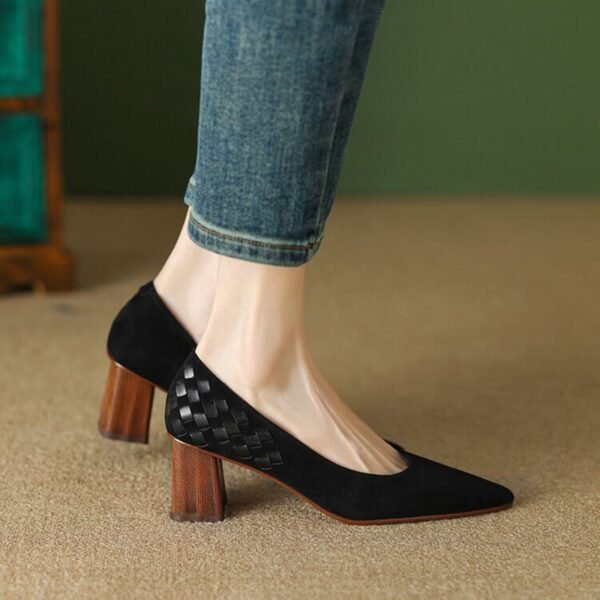CHIKO Dawnetta Pointy Toe Block Heels Pumps Shoes - Image 2