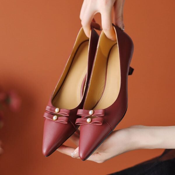 CHIKO Jatara Pointy Toe Kitten Heels Pumps Shoes - Image 2