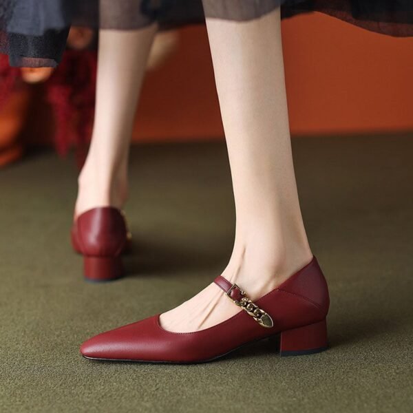 CHIKO Janee Square Toe Block Heels Mary Jane Shoes - Image 2