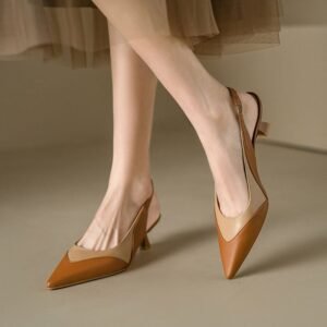 CHIKO Jamara Pointy Toe Kitten Heels Slingback Shoes