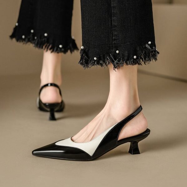 CHIKO Jamara Pointy Toe Kitten Heels Slingback Shoes - Image 2