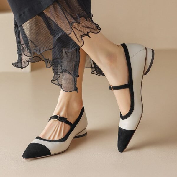 CHIKO Jalyn Pointy Toe Block Heels Mary Jane Shoes - Image 2