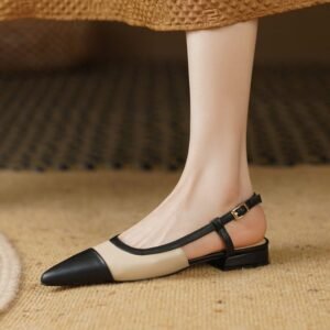 CHIKO Jamaria Pointy Toe Block Heels Slingback Shoes