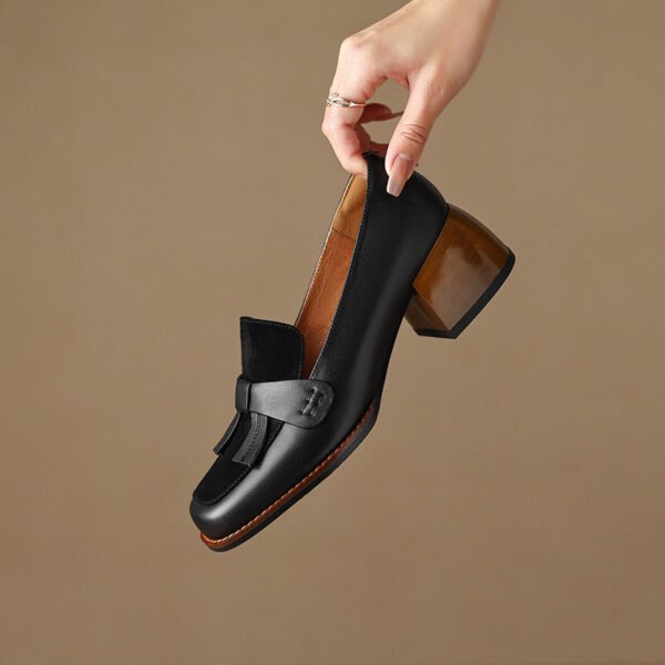 CHIKO Jalysa Square Toe Block Heels Loafers Shoes - Image 2