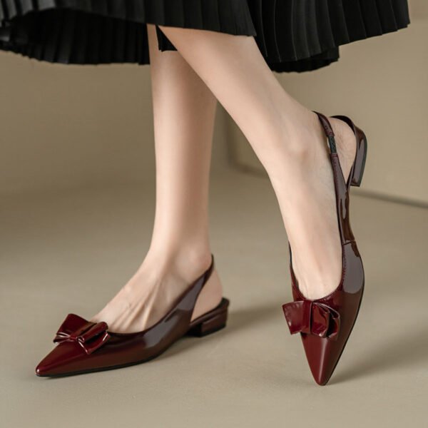 CHIKO Jalesa Pointy Toe Block Heels Slingback Shoes - Image 2