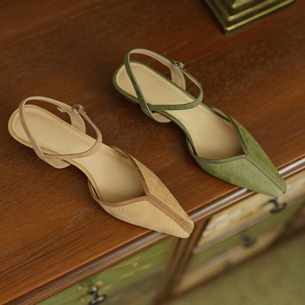 CHIKO Jaycee Square Toe Kitten Heels Slingback Shoes - Image 2