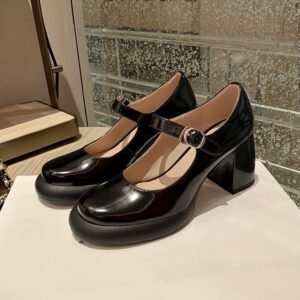 CHIKO Jalinda Round Toe Block Heels Mary Jane Shoes