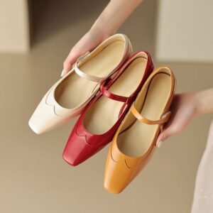 CHIKO Jamesha Square Toe Block Heels Mary Jane Shoes