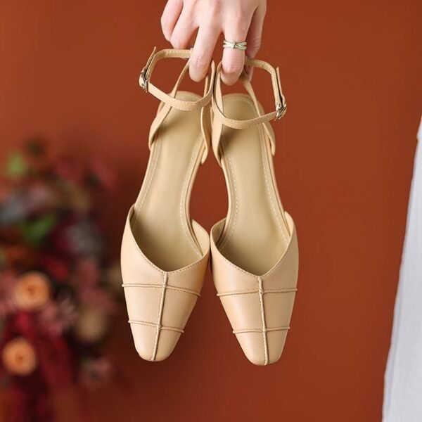 CHIKO Josianne Square Toe Kitten Heels Slingback Shoes - Image 2