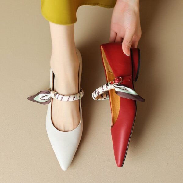 CHIKO Jaclynn Pointy Toe Block Heels Mary Jane Shoes