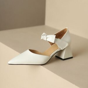 CHIKO Jacqulin Pointy Toe Block Heels Mary Jane Shoes