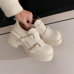 CHIKO Judyann Square Toe Block Heels Oxfords Shoes